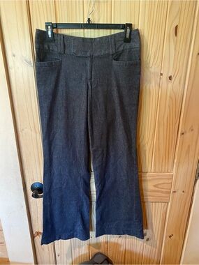 Banana Republic Charcoal Wide-Leg Trousers